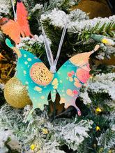 Load image into Gallery viewer, Cosmic Christmas Butterfly Ornaments (Set of 4)