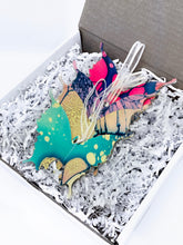 Load image into Gallery viewer, Cosmic Christmas Butterfly Ornaments (Set of 4)
